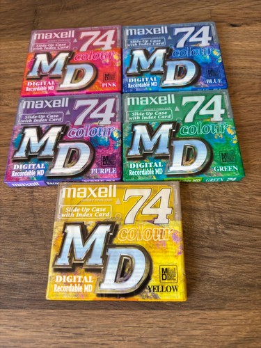 Maxell colour mini discs - md,