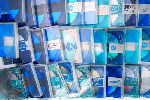33x blue blank minidiscs - 33x,